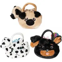 Toi Toys Plüschhund Kuscheltier in Hundetasche Spielzeug