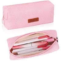 OEM Kleines Lederetui für Mädchen und Jungen, Schultasche, uni Pencilcase, kleine Ledermappe für Mädchen