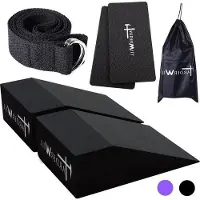 Markenlos Yoga Wedge Set - Kuitverhogungsblock und Polsstütze für Yoga