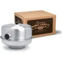 Win2Win Tech Agnelli Pots Coalfornoocchio35 Familienofen Nonna Aurelia, mit Öse mit Flammenverteiler aus Edelstahl und 10/10 Kuchenformen, poliert, Silber, 35 x 35 x 10 cm. 100 Gramm, 35cm x 10cm