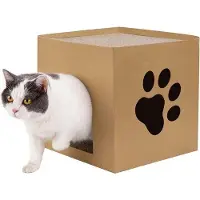 OEM Kartonnierter Kätzchenkorb - 30x30x30cm - Für Haustiere und kleine Kreaturen - Weiss