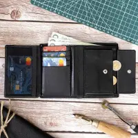 Belveder Herren Geldbörse Echt Leder Geldbeutel Slim-Wallet Kartenfächer Schwarze SH-125