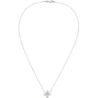 Elli Silberkette "Halskette Blume Synthetische Perle Weiß 925 Sterling Silber" Gr. 45, silber, Halsketten, Damen, Silber 925 (Sterlingsilber), Silberkette