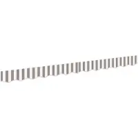 vidaXL Markisenschürzen-Ersatz Hellgrau und Weiß 381 x 20 cm Polyester