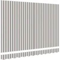 vidaXL Markisenersatzstoff Hellgrau und Weiß 581 x 295 cm Polyester