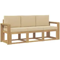 Syfax Outdoor-Sofagarnitur 3 stk. White and Beige 197.5 x 63 x 73 cm