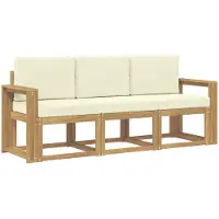 Syfax Outdoor-Sofagarnitur 3 stk. White and Cream 197.5 x 63 x 73 cm