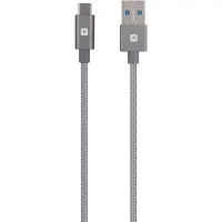 Skross USB Kabel USB-C Cable 3.0 Braiding 1.20m space gray - Kabel - Digital/Daten