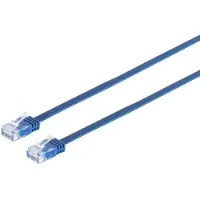 S-Conn Patchkabel-Flachkabel U/UTP cat. 6 slim blau 1m