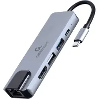 Gembird A-CM-COMBO5-04 Adapter 5-in-1 Plug & Play Kartenleser 4K-HDMI