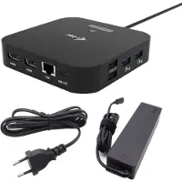 I-Tec USB-C Dual HDMI Docking Station with Power Delivery 100 W + Universal Charger 100W, Kabelgebunden, USB 3.2 Gen 2 (3.1 Gen 2) Type-C, 100 W, 10,100,1000 Mbit/s, Schwarz, 10 Gbit/s