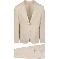 Suitable Washed Linen Suit Ecru