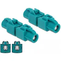 DeLOCK Adapter HSD Z Buchse zu HSD Z Buchse, HSD Z, HSD Z, Weiblich, Weiblich, Gold, Blau