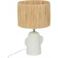 Atmosphera Keramische Tischlampe mit Schirm RAIA, 42 cm