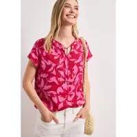 Street One Kurzarmbluse Sommerbluse mit floralem Muster