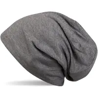 StyleBREAKER Beanie "Unifarbene Beanie Mütze mit Fleece", Herren, grau (dunkelgrau meliert), 50% Viskose CV. 50% Polyester PES., Modisch, Mützen Beanie