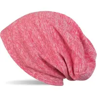 StyleBREAKER Beanie "Uni Slouch Beanie Mütze", Herren, rot (koralle meliert), Obermaterial: 65% Baumwolle CO. 35% Polyester PES., Modisch, Mützen Beanie