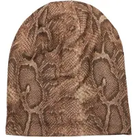 StyleBREAKER Beanie "Beanie Mütze Glitzer Schlangen Muster", Herren, braun (hellbraun), Obermaterial: 50% Viskose CV. 50% Polyester PES., Modisch, Mützen Beanie