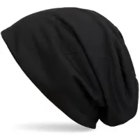 StyleBREAKER Beanie "Uni Slouch Beanie Mütze", Herren, schwarz, Obermaterial: 65% Baumwolle CO. 35% Polyester PES., Modisch, Mützen Beanie
