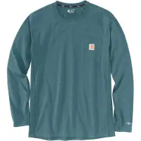 Carhartt - Midweight L/S Pocket T-Shirt - Longsleeve Gr L türkis
