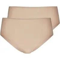 Calida Slip "Slip Natural Skin Midi Slip 2P 2er Pack", Damen, Gr. 48-50, beige (nude), Obermaterial: 83% Modal CMD. 17% Elasthan EL., Unterhosen Slip