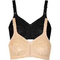 Lisca Bügelloser BH "2er Pack BH ohne Bügel Sabina", Damen, Gr. 110, Cup D, bunt (schwarz beige), Stoff, Obermaterial: 85% Polyamid PA. 15% Elasthan EL., BHs Bügelloser BH
