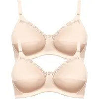 Susa 2er Pack BH ohne Bügel Cotton Haut Haut