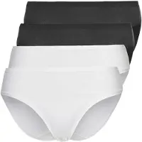 Sassa Minislip "4er Sparpack Slip Mini CASUAL COMFORT", Damen, Gr. 48, bunt (schwarz weiß), Stoff, Obermaterial: 95% Baumwolle CO. 5% Elasthan EL., Unterhosen Minislip