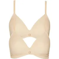 Lisca Schalen-BH "2er Pack Schalen BH ohne Bügel Laura", Damen, Gr. 95, Cup A, beige (vanilla cream), Stoff, Obermaterial: 75% Polyamid PA. 25% Elasthan EL., BHs Schalen-BH