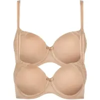 Lisca Schalen-BH "2er Pack Schalen BH Evelyn", Damen, Gr. 95, Cup D, beige (sweet almond), Obermaterial: 83% Polyamid PA. 17% Elasthan EL., BHs Schalen-BH