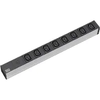 Bachmann 19" Steckdosenleiste 8x C13 Buchsen, mit Schutzkontakt-Stecker, 10A Sicherung