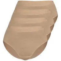 Sassa Midislip "4er Sparpack Slip Midi LOVELY SKIN", Damen, Gr. 50, beige (beige beige), Obermaterial: 95% Modal CMD. 5% Elasthan EL., Unterhosen Midislip