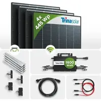 TEPTO 1840Wp Balkonkraftwerk Smart mit Hoymiles Mikrowechselrichter Trapezdachmo...