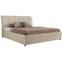 MKS Meble Polsterbett GALA CLASSIC Lattenrost klappbar Bett mit Stauraum 180x200 Hotel Betten Schlafzimmer Pocket Matratze VIRE LUX Beige Velvet