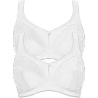 Susa 2er Pack Entlastungs BH Topsy Plus Weiss Weiss