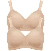 Anita Bügelloser BH "BH ohne Bügel Twin", Damen, Gr. 80, Cup E, beige (beige beige), Stoff, Obermaterial: 70% Polyamid PA. 30% Elasthan EL., BHs Bügelloser BH, Topseller