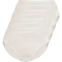Sassa Midislip "4er Sparpack Slip Midi LOVELY SKIN", Damen, Gr. 40, bunt (ivory ivory), Obermaterial: 95% Modal CMD. 5% Elasthan EL., Unterhosen Midislip