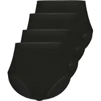 Sassa Maxislip "4er Sparpack Slip Maxi LOVELY SKIN", Damen, Gr. 50, schwarz (schwarz schwarz), Obermaterial: 95% Modal CMD. 5% Elasthan EL., Unterhosen Maxislip