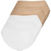 Sassa Minislip "4er Sparpack Slip Mini LOVELY SKIN", Damen, Gr. 46, bunt (beige weiß), Obermaterial: 95% Modal CMD. 5% Elasthan EL., Unterhosen Minislip