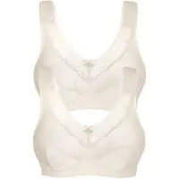 Susa Entlastungs-BH "2er Pack Entlastungs BH ohne Bügel Basic", Damen, Gr. 80, Cup G, beige (puder puder), Stoff, Obermaterial: 55% Polyamid PA. 39% Baumwolle CO. 6% Elasthan EL., BHs Entlastungs-BH