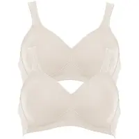 Anita Bügelloser BH "BH ohne Bügel Twin", Damen, Gr. 80, Cup A, beige (champagner champagner), Stoff, Obermaterial: 70% Polyamid PA. 30% Elasthan EL., BHs Bügelloser BH
