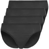 Sassa Minislip "4er Sparpack Slip Mini CASUAL COMFORT", Damen, Gr. 48, schwarz (schwarz schwarz), Stoff, Obermaterial: 95% Baumwolle CO. 5% Elasthan EL., Unterhosen Minislip