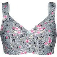 Susa Bügelloser BH "BH ohne Bügel limited", Damen, Gr. 110, Cup D, bunt (lind, bedruckt), Stoff, Obermaterial: 48% Polyester PES. 39% Baumwolle CO. 7% Elasthan EL. 6% Polyamid PA., BHs Bügelloser BH