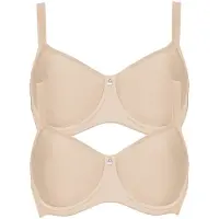 Susa T-Shirt-BH "2er Pack Spacer BH mit Bügel Catania", Damen, Gr. 90, Cup F, beige (beige beige), Stoff, Obermaterial: 50% Polyamid PA. 30% Polyester PES. 20% Elasthan EL., BHs T-Shirt-BH