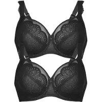 Anita Bügel-BH "2er Pack Bügel BH Selma", Damen, Gr. 75, Cup F, schwarz (schwarz schwarz), Spitze, Obermaterial: 84% Polyamid PA. 16% Elasthan EL., BHs Bügel-BH