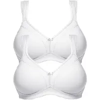Susa 2er Pack BH ohne Bügel Topsy Weiss Weiss