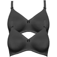 Susa Bügelloser BH "2er Pack BH ohne Bügel Topsy", Damen, Gr. 90, Cup B, schwarz (schwarz schwarz), Obermaterial: 82% Polyamid PA. 18% Elasthan EL., BHs Bügelloser BH