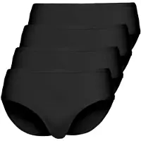 Sassa Midislip "4er Sparpack Slip Midi CASUAL COMFORT", Damen, Gr. 40, schwarz (schwarz schwarz), Obermaterial: 95% Baumwolle CO. 5% Elasthan EL., Unterhosen Midislip