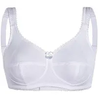 Sassa Bügelloser BH "BH ohne Bügel Functional Bras", Damen, Gr. 105, Cup B, weiß, Obermaterial: 92% Baumwolle CO. 8% Elasthan EL., BHs Bügelloser BH