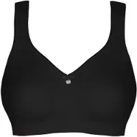 Susa Bügelloser BH "BH ohne Bügel Capri", Damen, Gr. 95, Cup C, schwarz, Stoff, Obermaterial: 75% Polyamid PA. 19% Elasthan EL. 6% Baumwolle CO., BHs Bügelloser BH